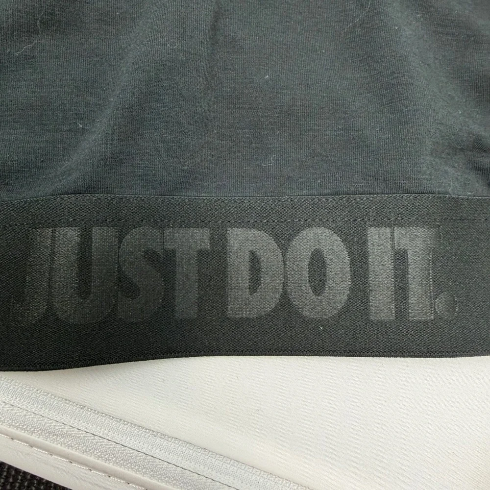 Nike Dri-FIT‎ Long Sleeve Athletic Top Black Just Do It Women's Medium Workout